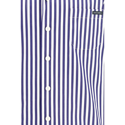 Dolce & Gabbana Multicolor Cotton Pattern Bowling Shirt