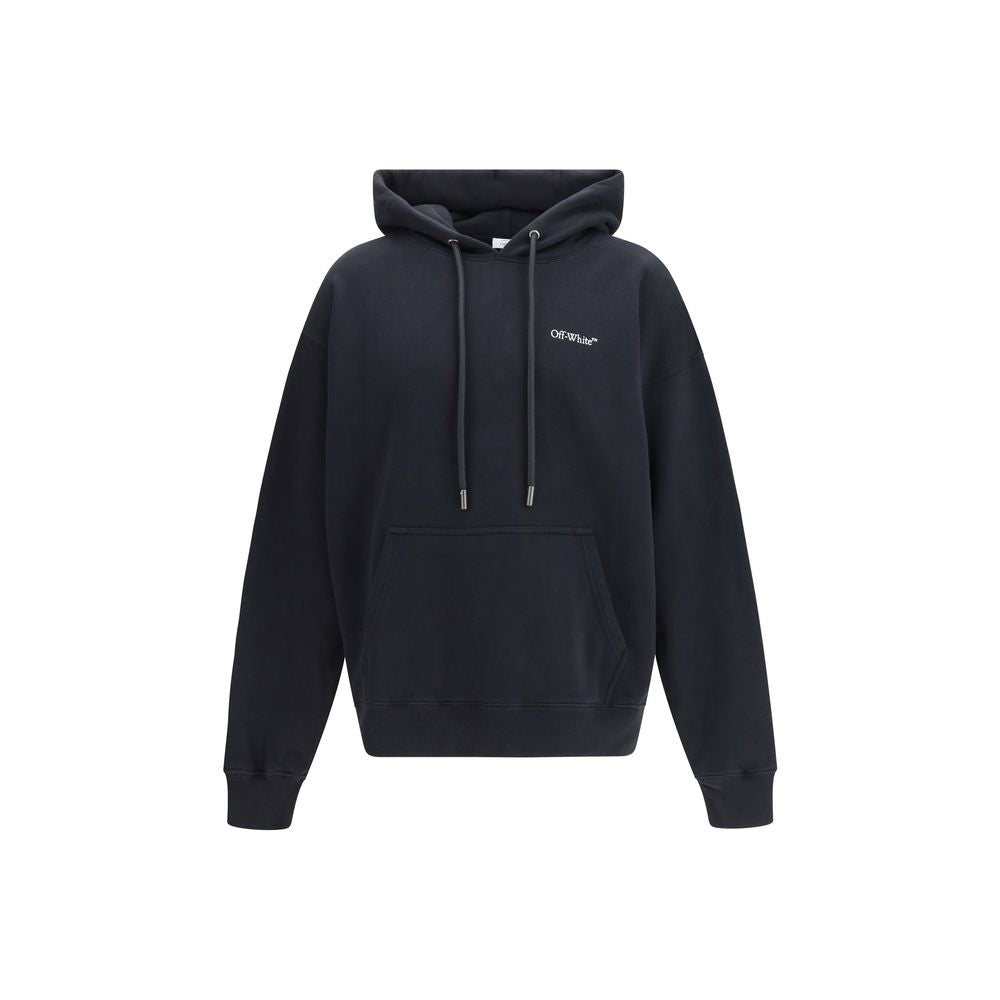 Off-White Black Cotton Sweatshirt - Half Arrows Skate Hoodie