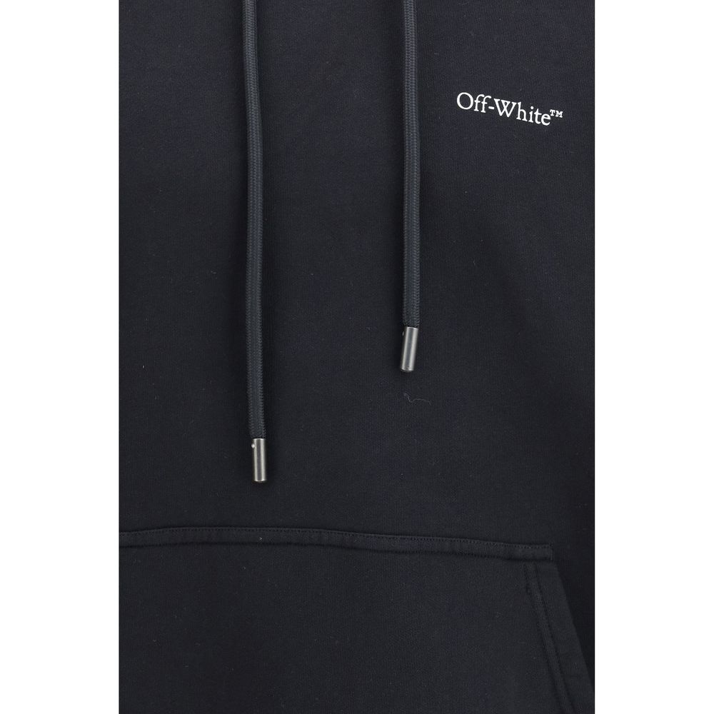 Off-White Black Cotton Sweatshirt - Half Arrows Skate Hoodie
