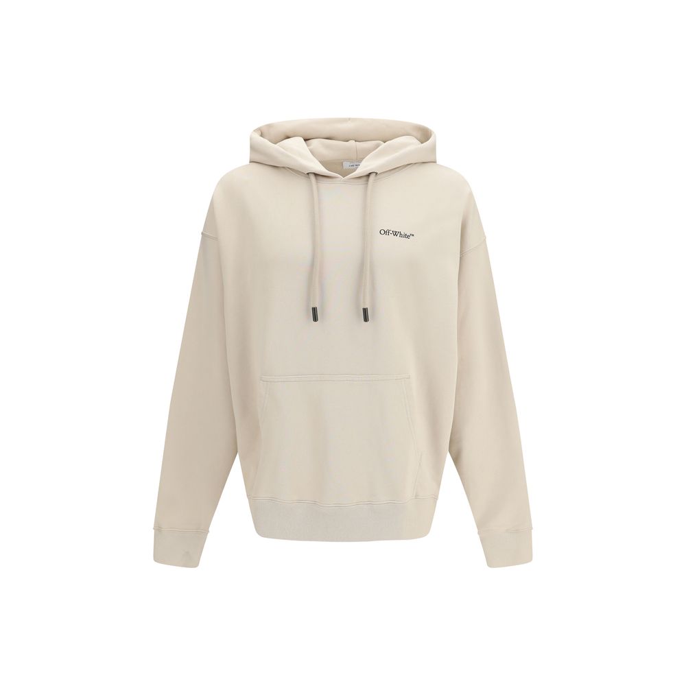 Off-White Beige Cotton Sweatshirt – Half Arrows Skate Hoodie
