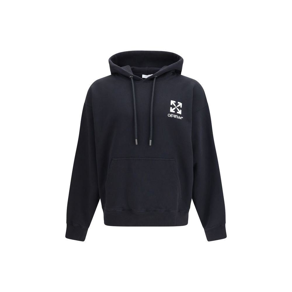 Off-White Black Cotton Small Arrow Skate Hoodie
