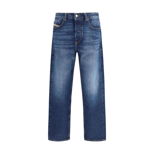 Diesel Blue Cotton Tapered Jeans - Regular 2024 D-Macs