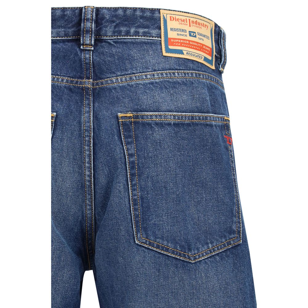 Diesel Blue Cotton Tapered Jeans - Regular 2024 D-Macs