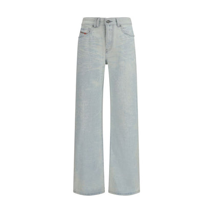 Diesel 1971 D-Sent Blue Cotton Straight-Leg Jeans