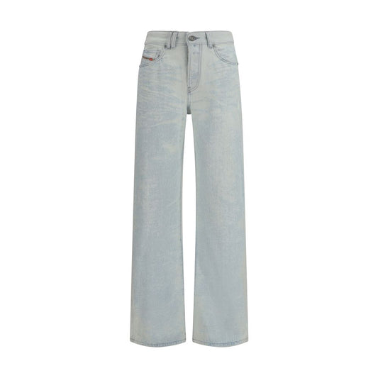 Diesel 1971 D-Sent Blue Cotton Straight-Leg Jeans