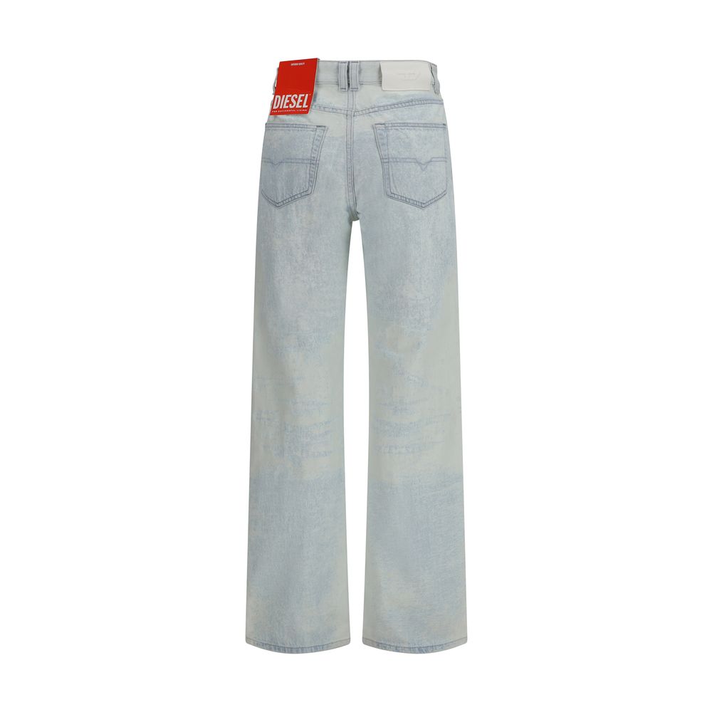 Diesel 1971 D-Sent Blue Cotton Straight-Leg Jeans