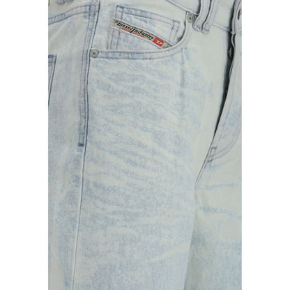 Diesel 1971 D-Sent Blue Cotton Straight-Leg Jeans