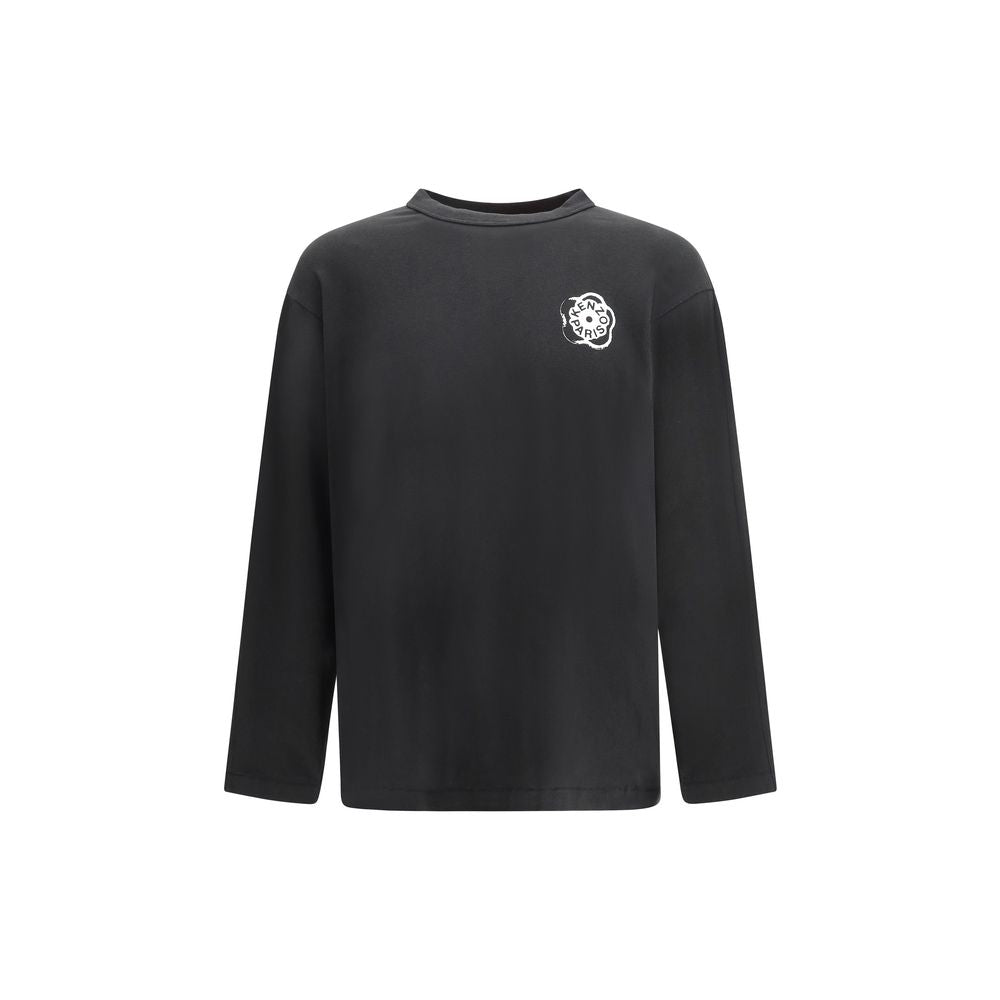 Kenzo Black Cotton Sportswear - Boke Flower 2.0 Long-Sleeved T-Shirt