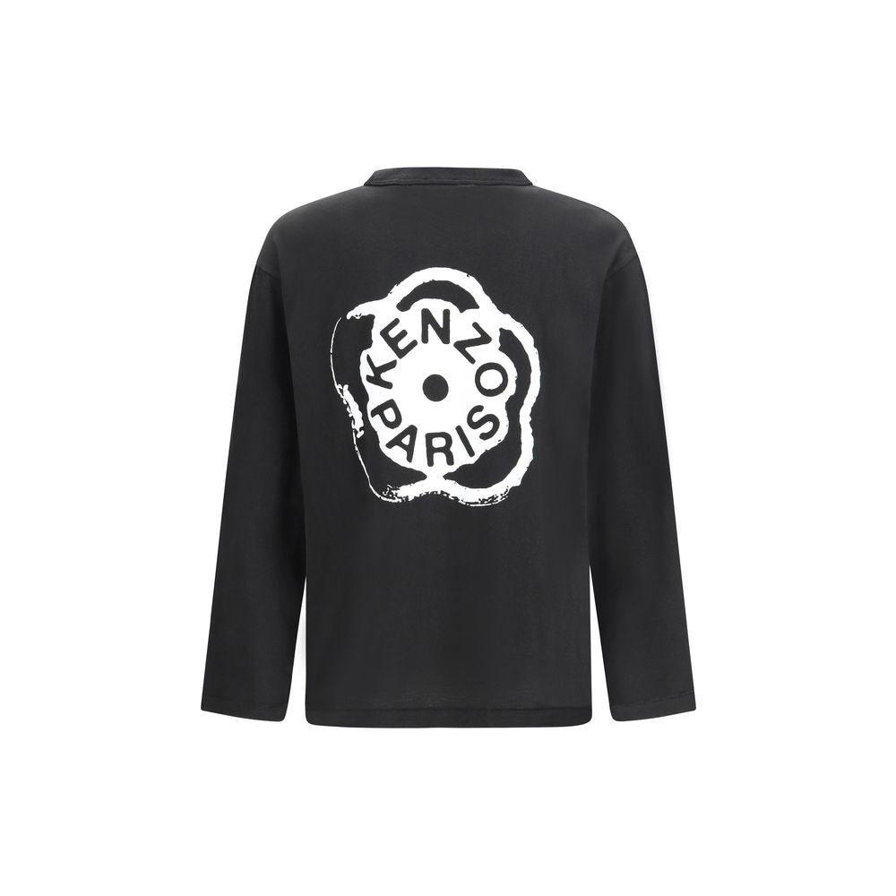 Kenzo Black Cotton Sportswear - Boke Flower 2.0 Long-Sleeved T-Shirt