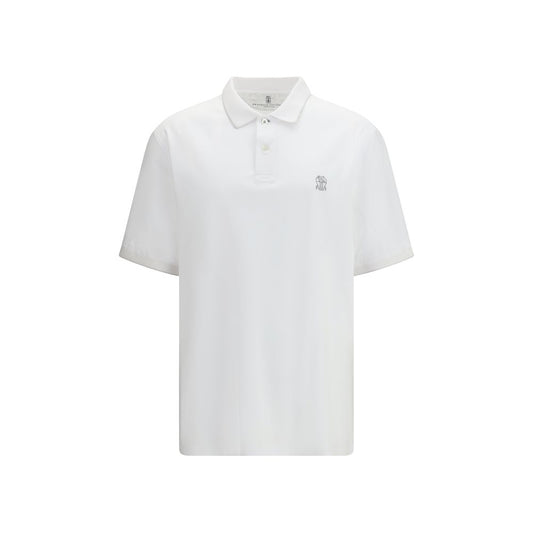 Brunello Cucinelli White Cotton Polo Shirt - Understated Elegance