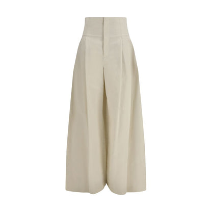 Brunello Cucinelli Beige Cotton Palazzo Pants