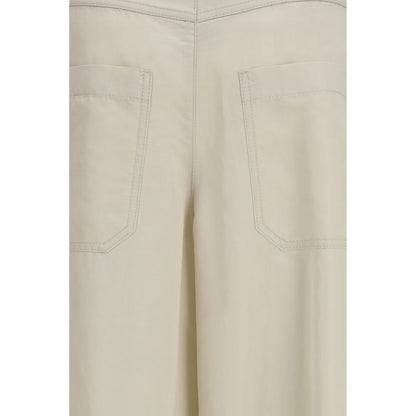 Brunello Cucinelli Beige Cotton Palazzo Pants