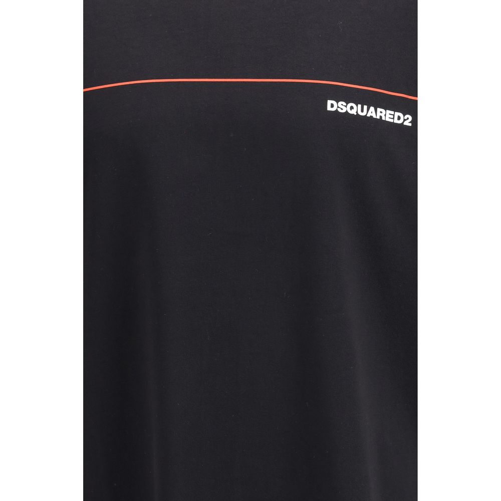Dsquared2 Black Cotton T-Shirt: Minimalist Elegance with Attitude
