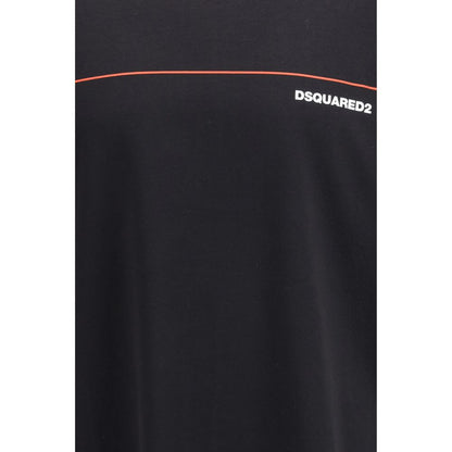 Dsquared2 Black Cotton T-Shirt: Minimalist Elegance with Attitude