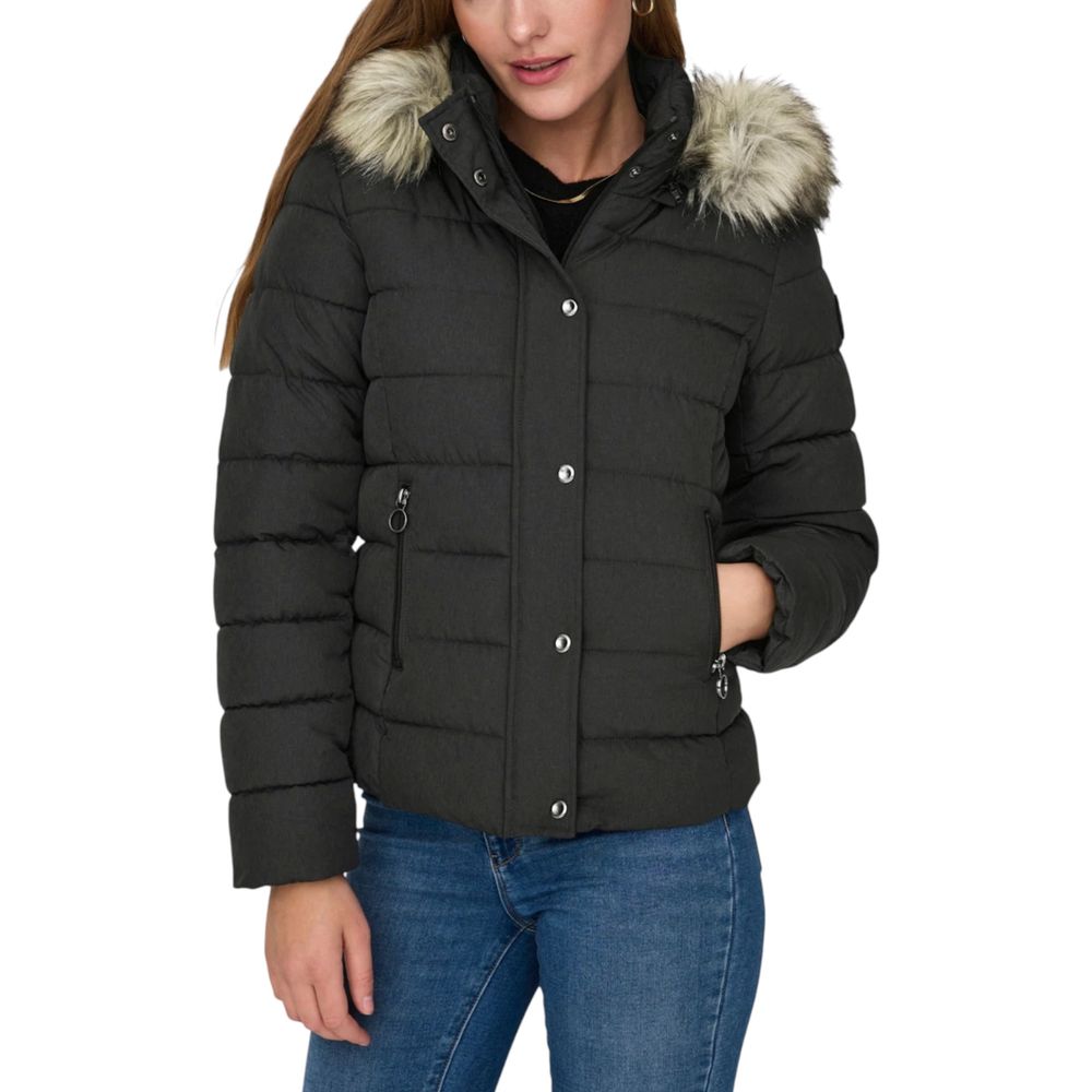 Only Gray Marabou Coat - ONLNEWLUNA QUILTED JACKET CC OTW 15304778