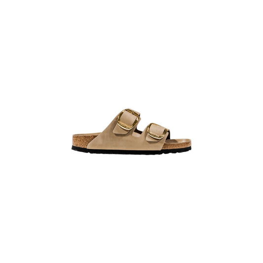 Birkenstock Arizona Big Buckle Beige Leather Flat Sandals