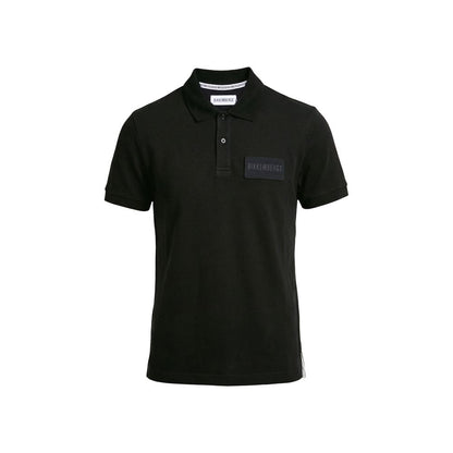 Bikkembergs Black Cotton Polo Shirt – Sport-Inspired Masculine Elegance