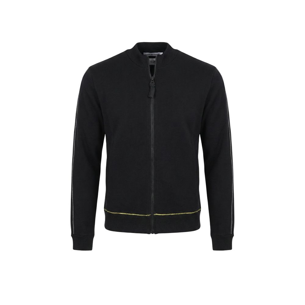Bikkembergs Black Cotton Sweatshirt – Athletic-Inspired Modern Essential
