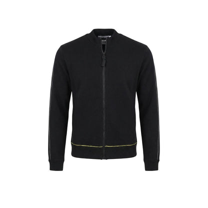 Bikkembergs Black Cotton Sweatshirt – Athletic-Inspired Modern Essential
