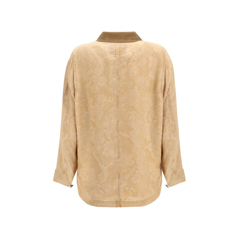 R13 Orange Linen Coat - La Evelyn Chore Jacket