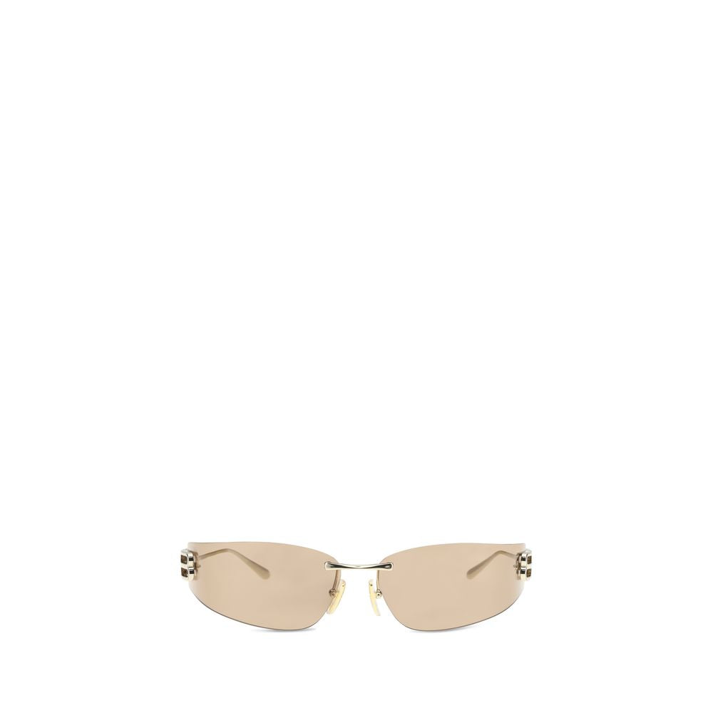 Balenciaga D-Frame Gossip Sunglasses – Gold Metal Frame