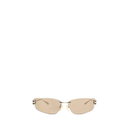 Balenciaga D-Frame Gossip Sunglasses – Gold Metal Frame