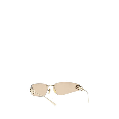 Balenciaga D-Frame Gossip Sunglasses – Gold Metal Frame