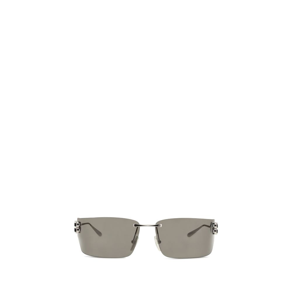Balenciaga Women’s Sunglasses – Silver Rimless Design