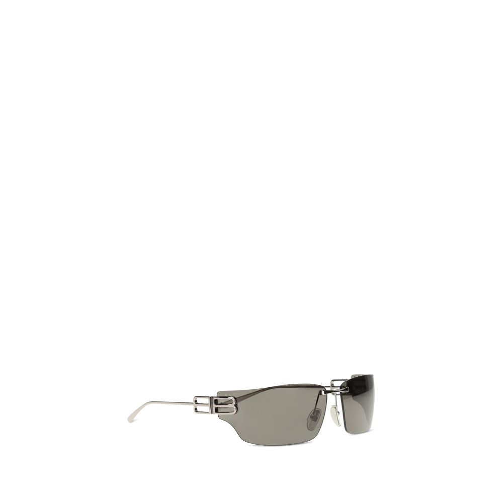 Balenciaga Women’s Sunglasses – Silver Rimless Design