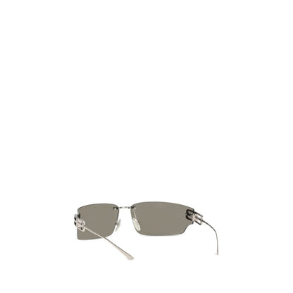 Balenciaga Women’s Sunglasses – Silver Rimless Design