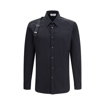 Alexander McQueen Black Cotton Harness Shirt