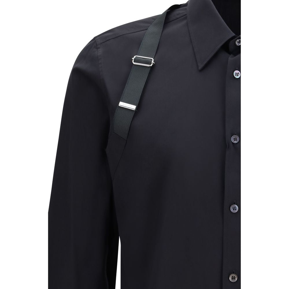 Alexander McQueen Black Cotton Harness Shirt