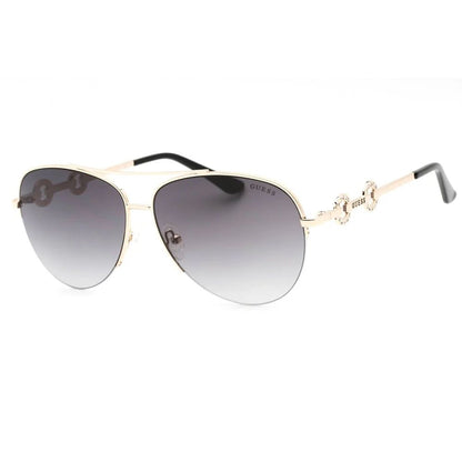 Guess Women’s Sunglasses – Golden Metal Frame, Grey Gradient Lenses