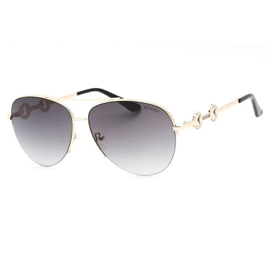 Guess Women’s Sunglasses – Golden Metal Frame, Grey Gradient Lenses