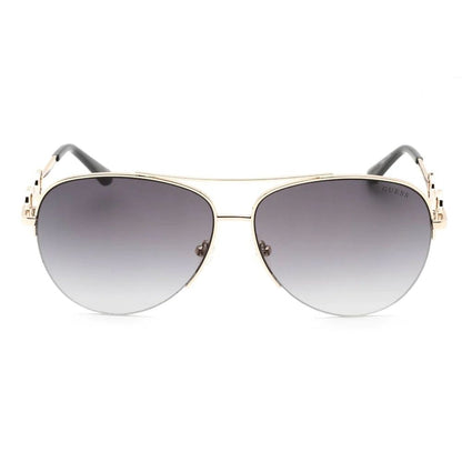Guess Women’s Sunglasses – Golden Metal Frame, Grey Gradient Lenses