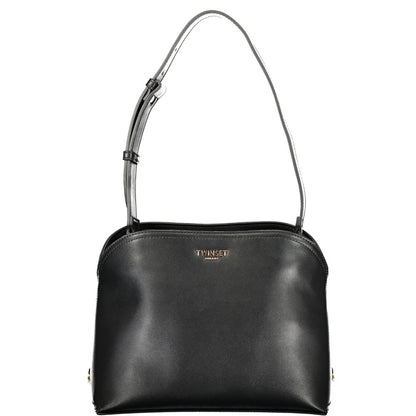 TWINSET Black Polyurethane Women's Shoulder Bag