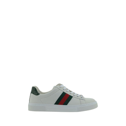 Gucci Ace White Calf Leather Low Top Sneakers