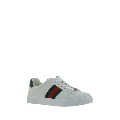 Gucci Ace White Calf Leather Low Top Sneakers