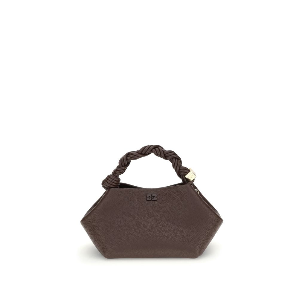Ganni Brown Bou Small Grained Eco Handbag