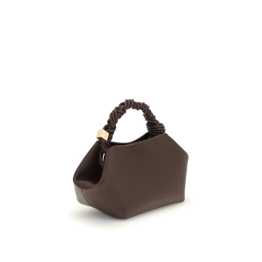 Ganni Brown Bou Small Grained Eco Handbag