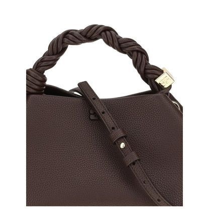 Ganni Brown Bou Small Grained Eco Handbag
