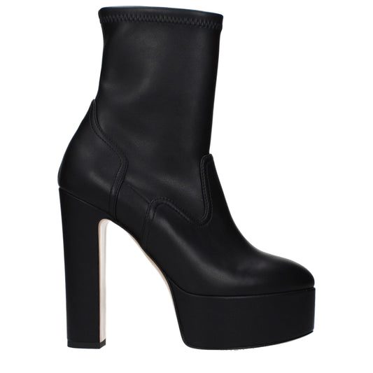 Casadei Black Leather Ankle Boots - Timeless Elegance