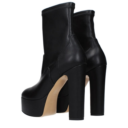 Casadei Black Leather Ankle Boots - Timeless Elegance