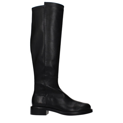 Stuart Weitzman Black Leather Over The Knee Boots