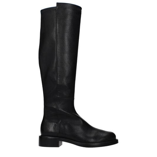 Stuart Weitzman Black Leather Over The Knee Boots