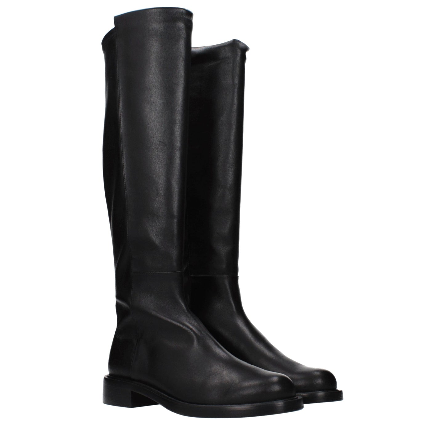 Stuart Weitzman Black Leather Over The Knee Boots