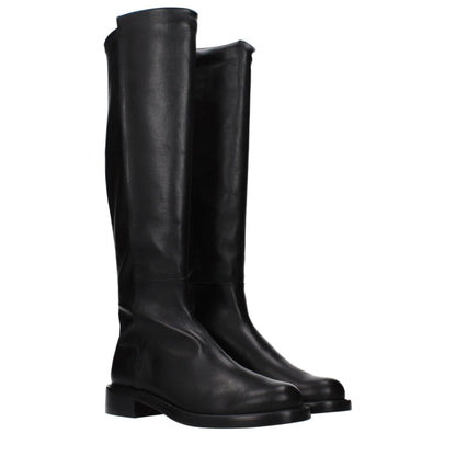 Stuart Weitzman Black Leather Over The Knee Boots
