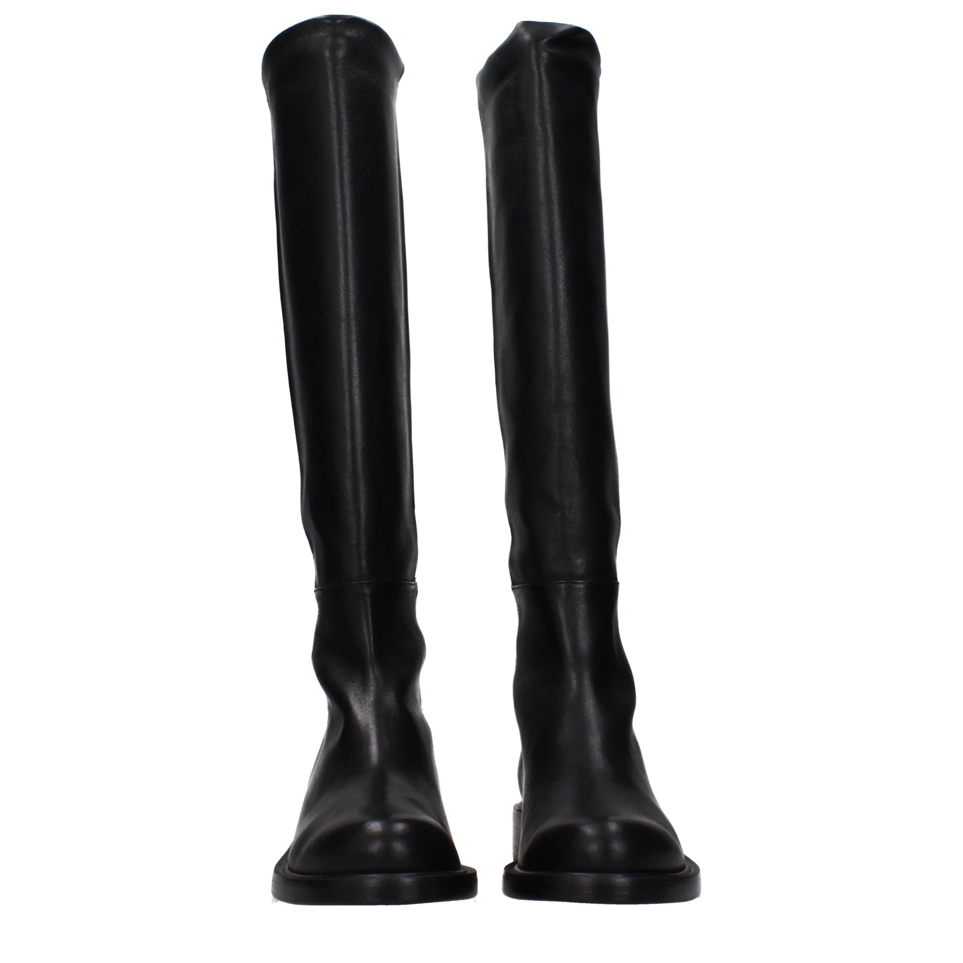 Stuart Weitzman Black Leather Over The Knee Boots