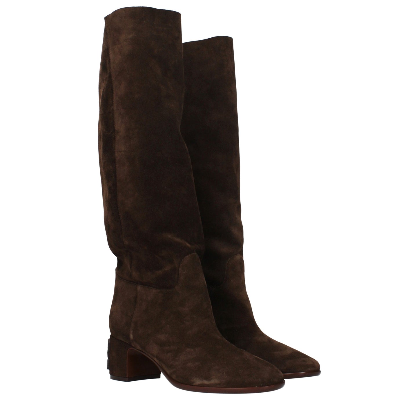 Casadei Brown Leather Boots with Back Detail