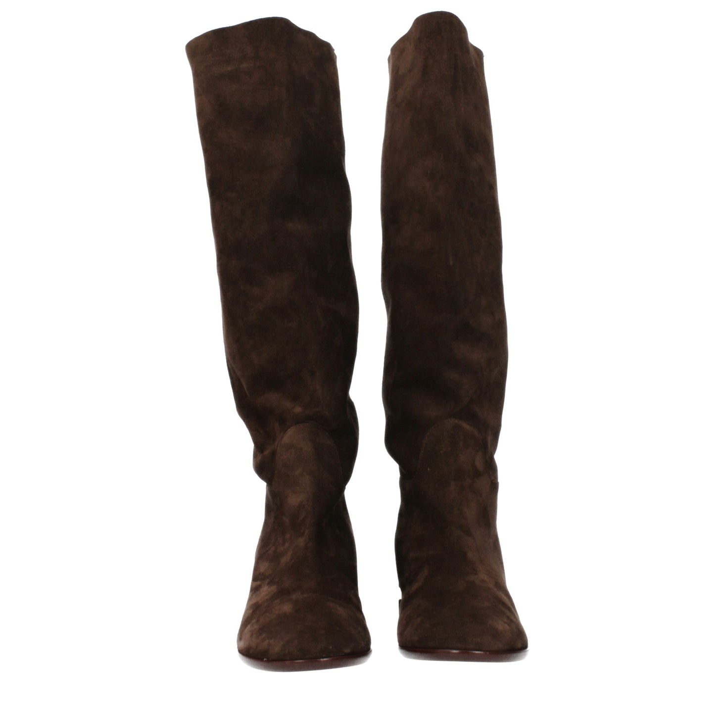 Casadei Brown Leather Boots with Back Detail